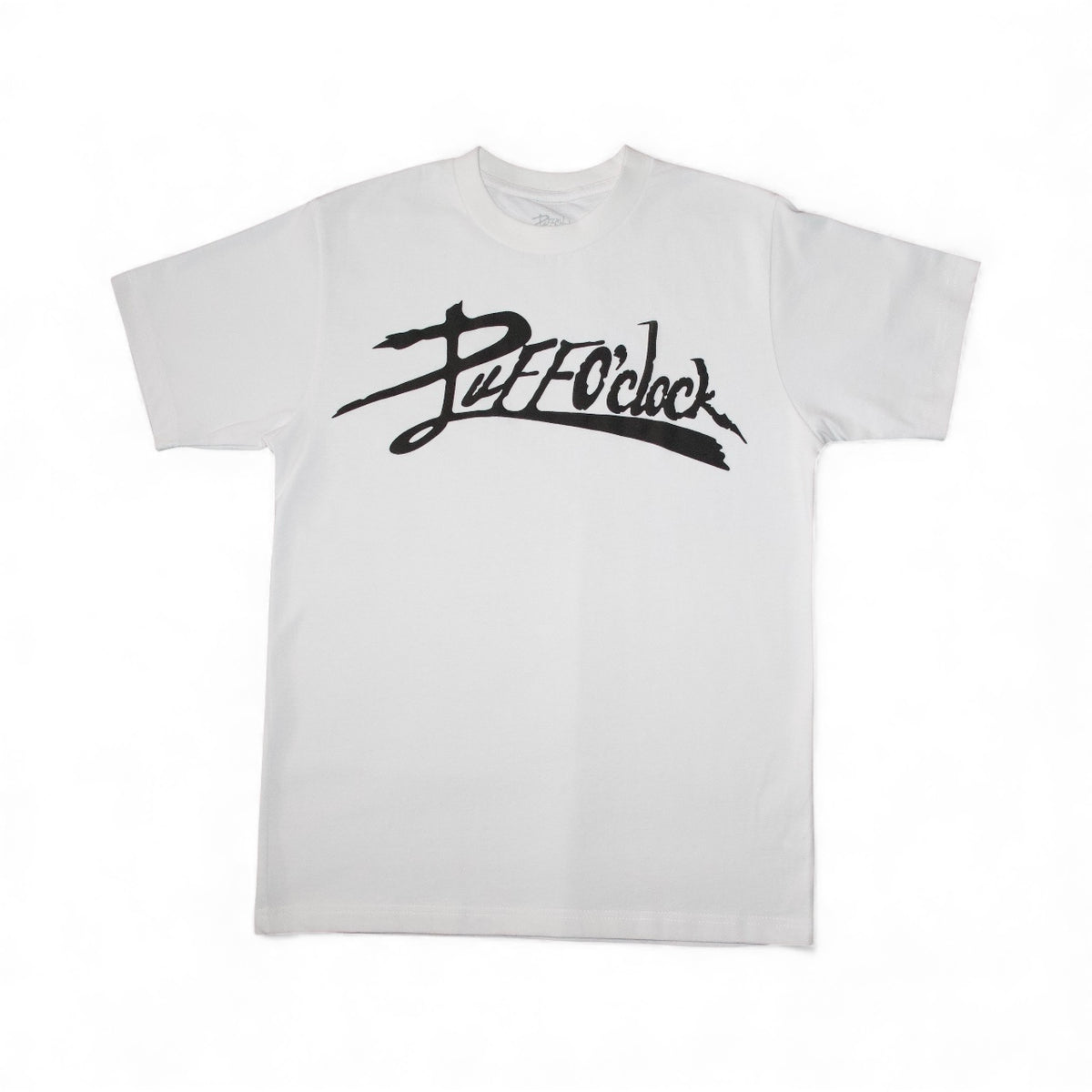 White PuffoClock Luxe Tee