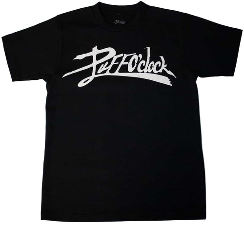 Black PuffoClock Luxe Tee